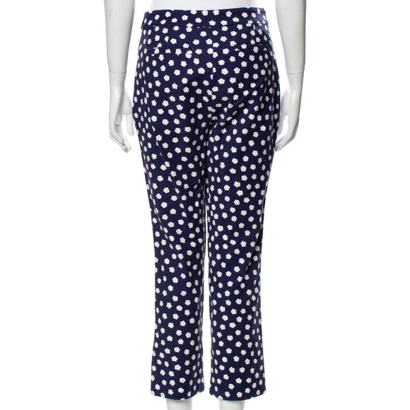 SOLD ON EBAY Kate Spade Cloud Dot Jacquard Pant in French Navy/Fresh White size0 - Picture 4 of 6